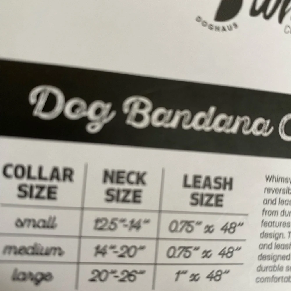 Tuxedo DOG BANDANA collar and leash combo - Picture 4 of 5